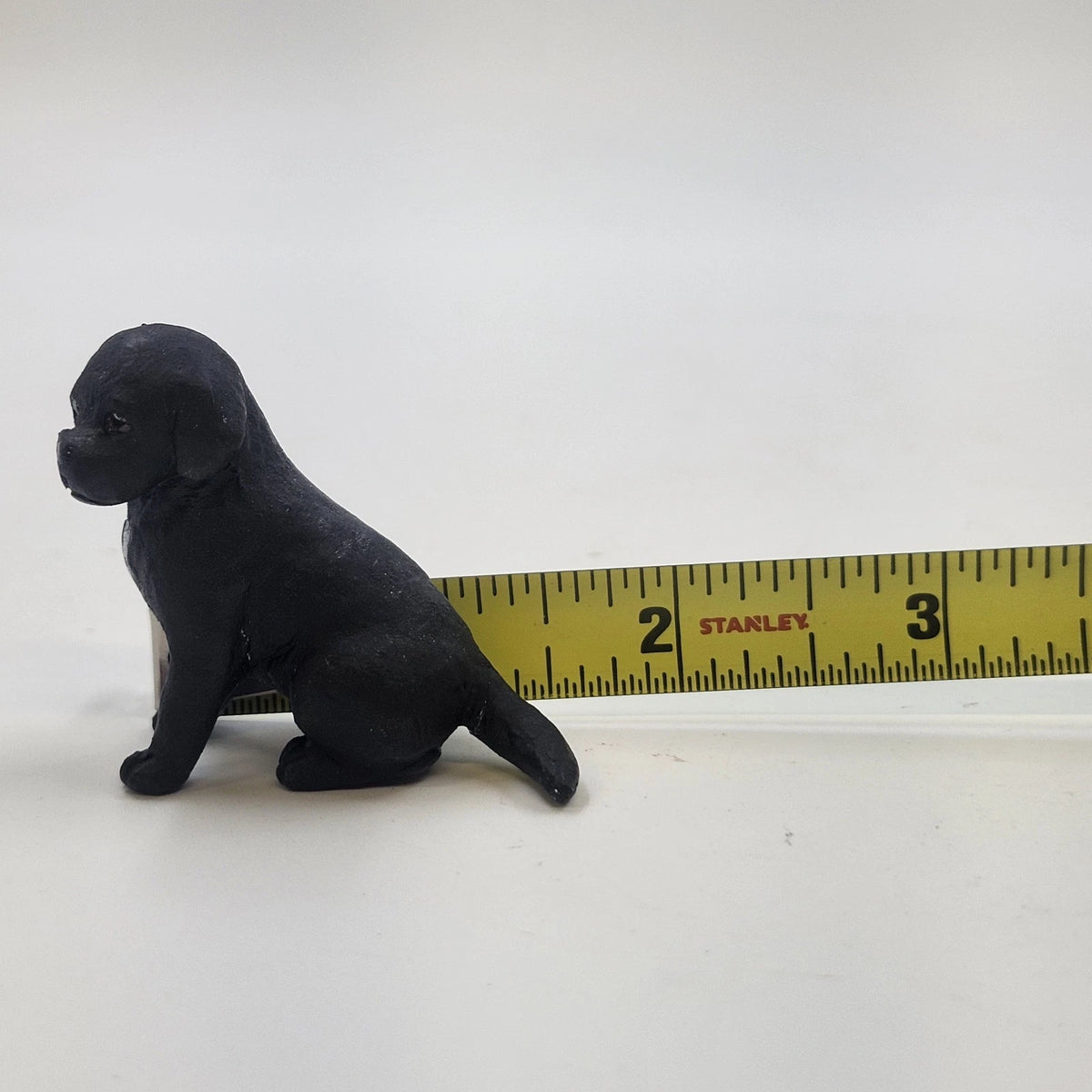 Black Labrador Dog Family Figurines 5 Pc Set 2 Large Dogs 3 Puppies Decor
