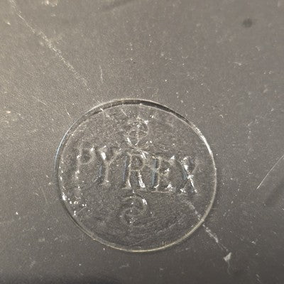 Pyrex 9" Antique Pie Plate Model 209 Clear Glass Round Original Makers Mark USA