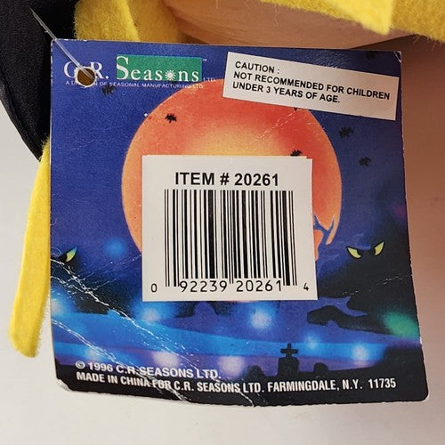 Spooky Friend 22" Halloween Scarecrow Plush Stuffed Toy C R Seasons 1996 NWT