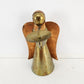 Christmas Angel Candle Holder Figurine 6" Copper Bronze Finish Spiked Candle