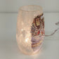 Frosted Glass Snowman Cardinal Winter Scene Vase Light Plug In Christmas 5.25"
