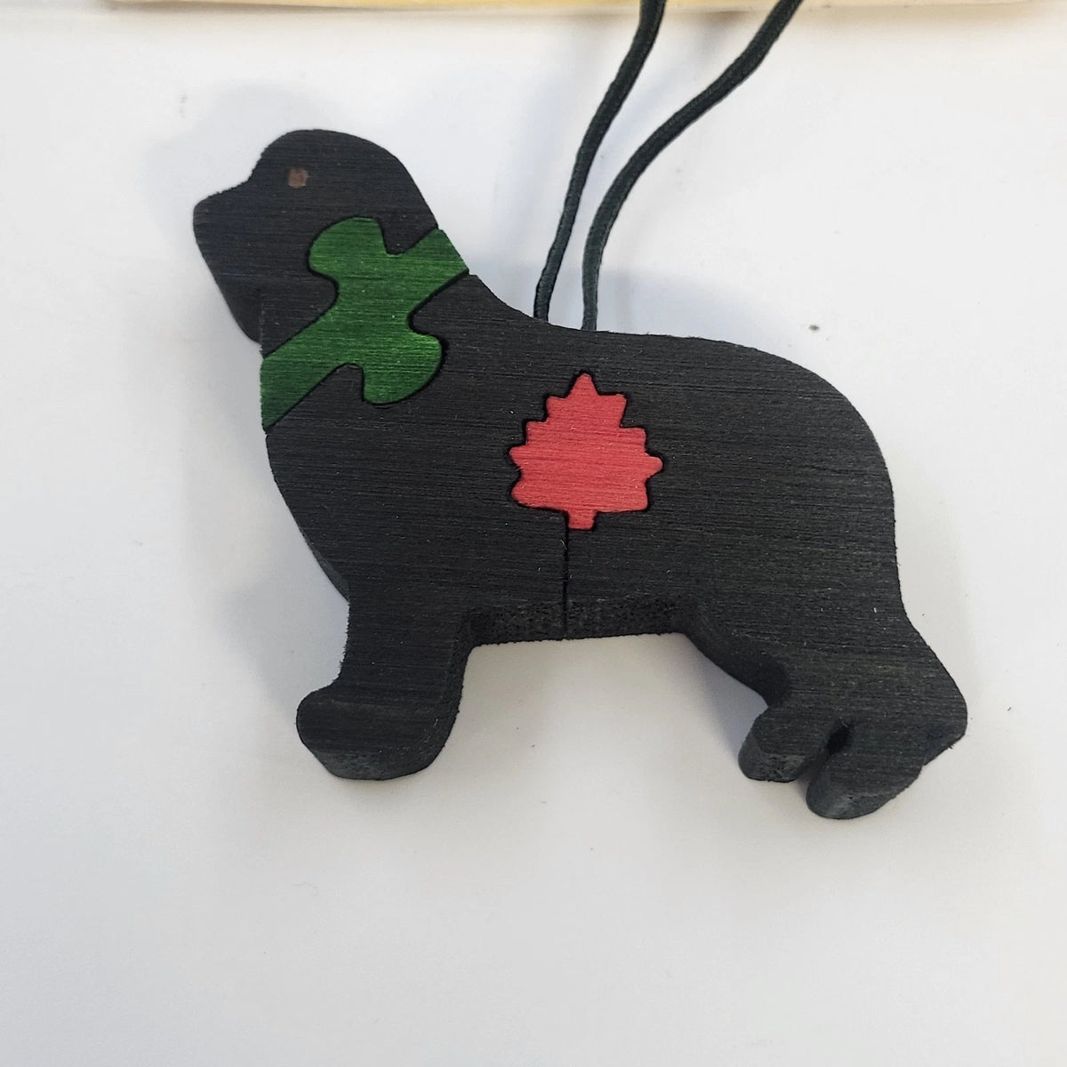Prairie Dog Pottery Dog Puzzle Christmas Ornaments Wood 3 Pc Handmade Canada