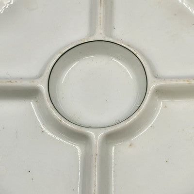 Jackson Vitrified 5 Section Divided Plate 9.25” x 1" Falls Creek PA USA Vintage