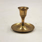 Solid Brass Gold Tone Candlestick Candle Hlder 2.5" x 3" Made in India Vintage