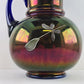 Northwood Fenton Cherries and Blossoms Pitcher Cobalt Blue Hand Painted Antique