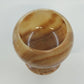 Banded Alabaster Pedestal Candy Dish Lidded Jar Cream Brown Natural Stone 9"