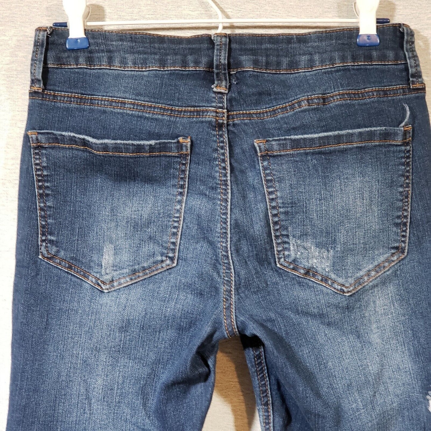 Mudd Skinny Stretch Dark Wash Distressed Jeans Womens Size 5