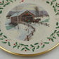 Lenox 2007 Annual Collector Christmas Plate 17th Series Numbered Covered Bridge