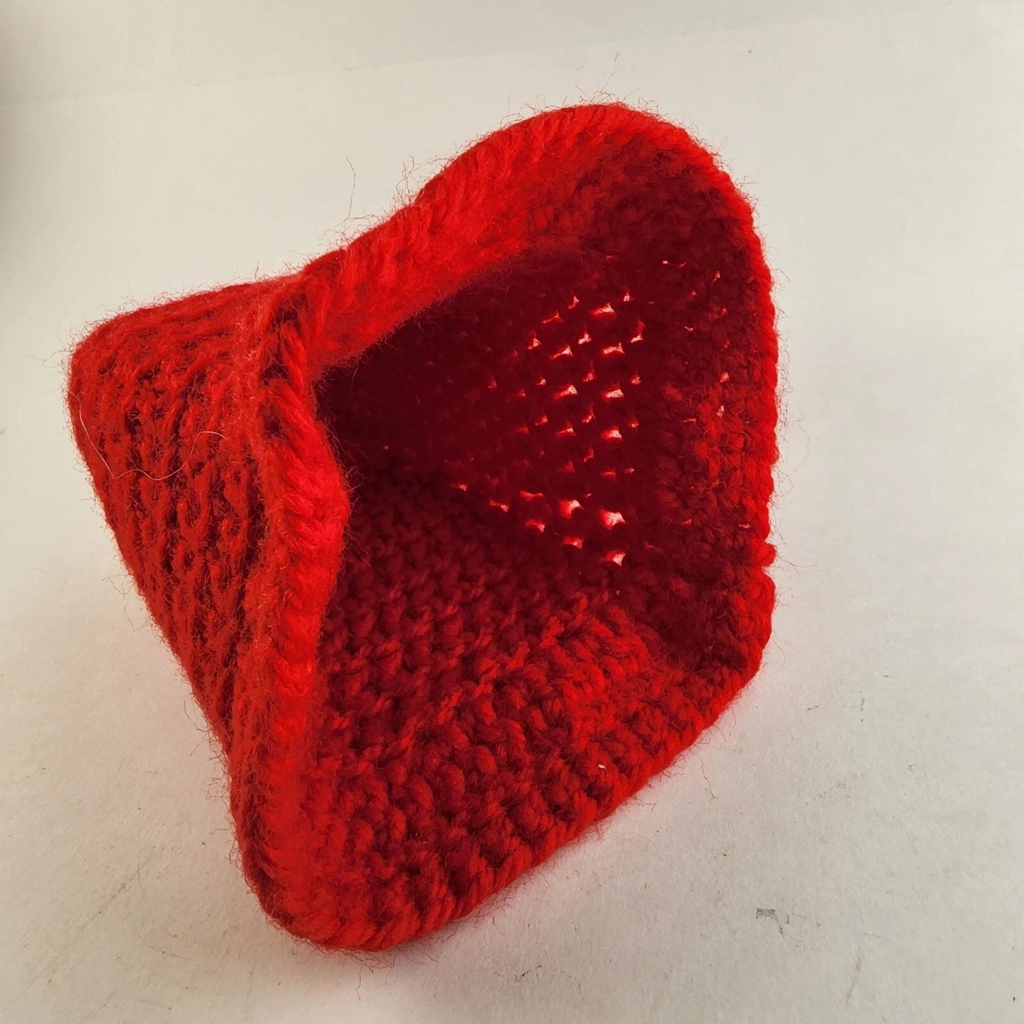 Crochet Red Hat Toilet Paper Cover Roll Valentine Christmas Holiday Handmade