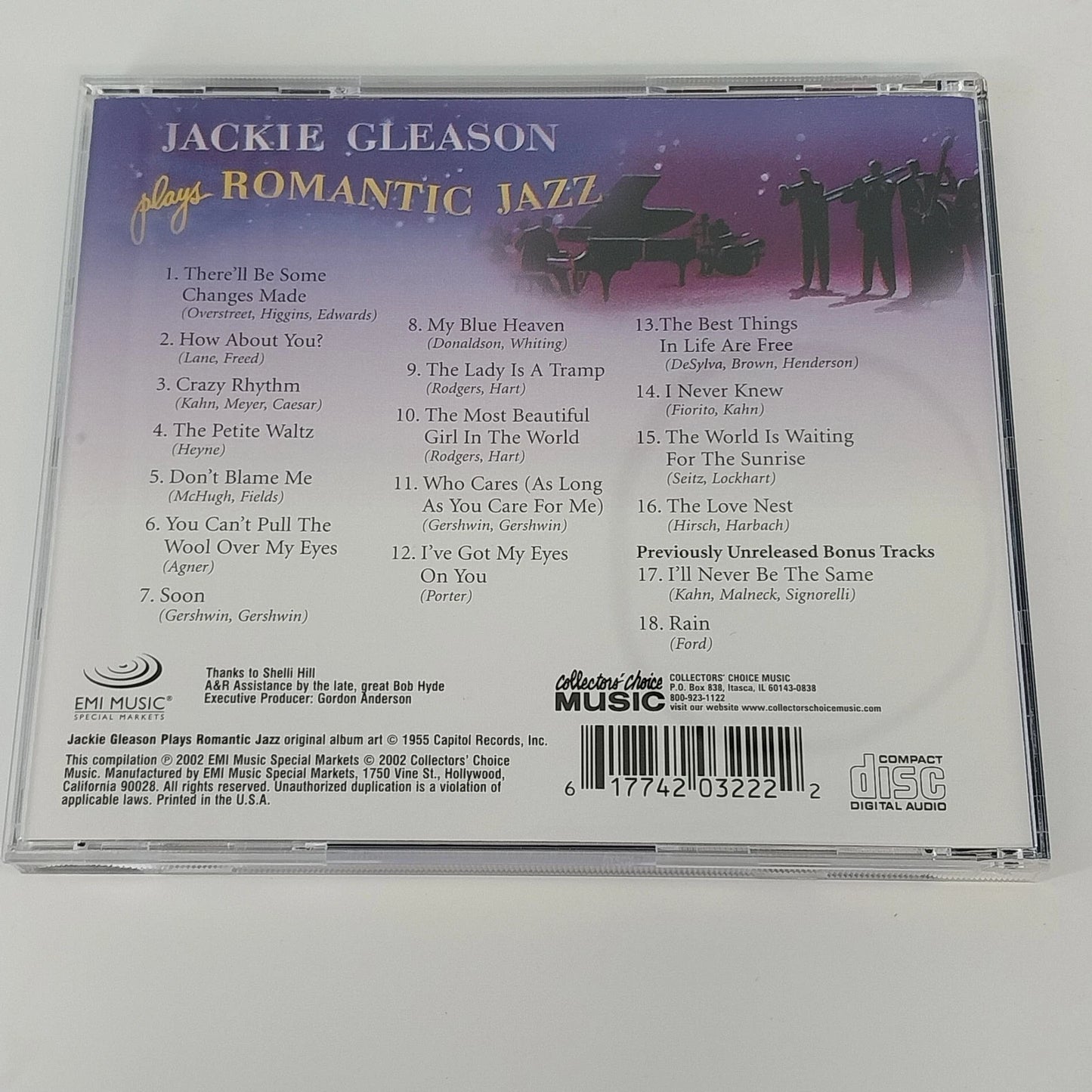 Jackie Gleason Plays Romantic Jazz CD 2002 Collector's Choice Music EMI Capitol