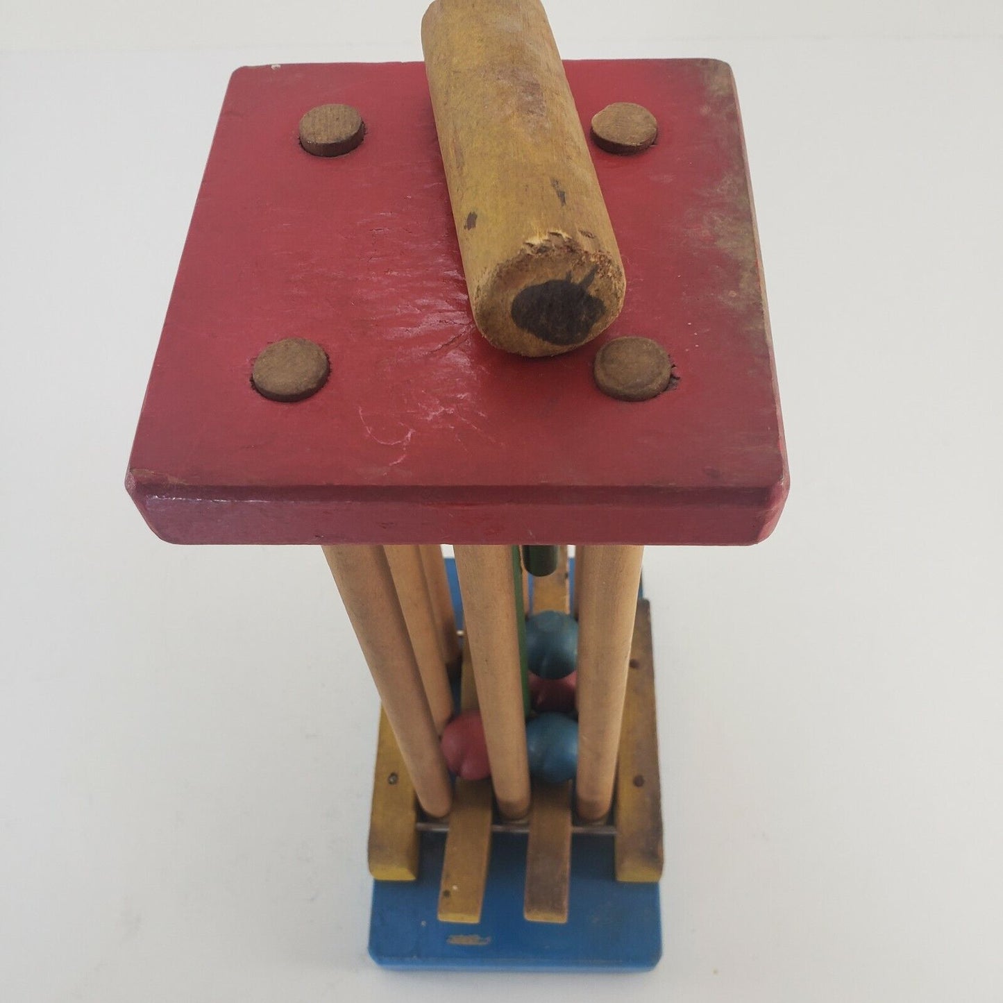 Holgate Toys Hammer Tower Wooden Tower 4 Levers 4 Wood Balls & Wood Mallet 1955