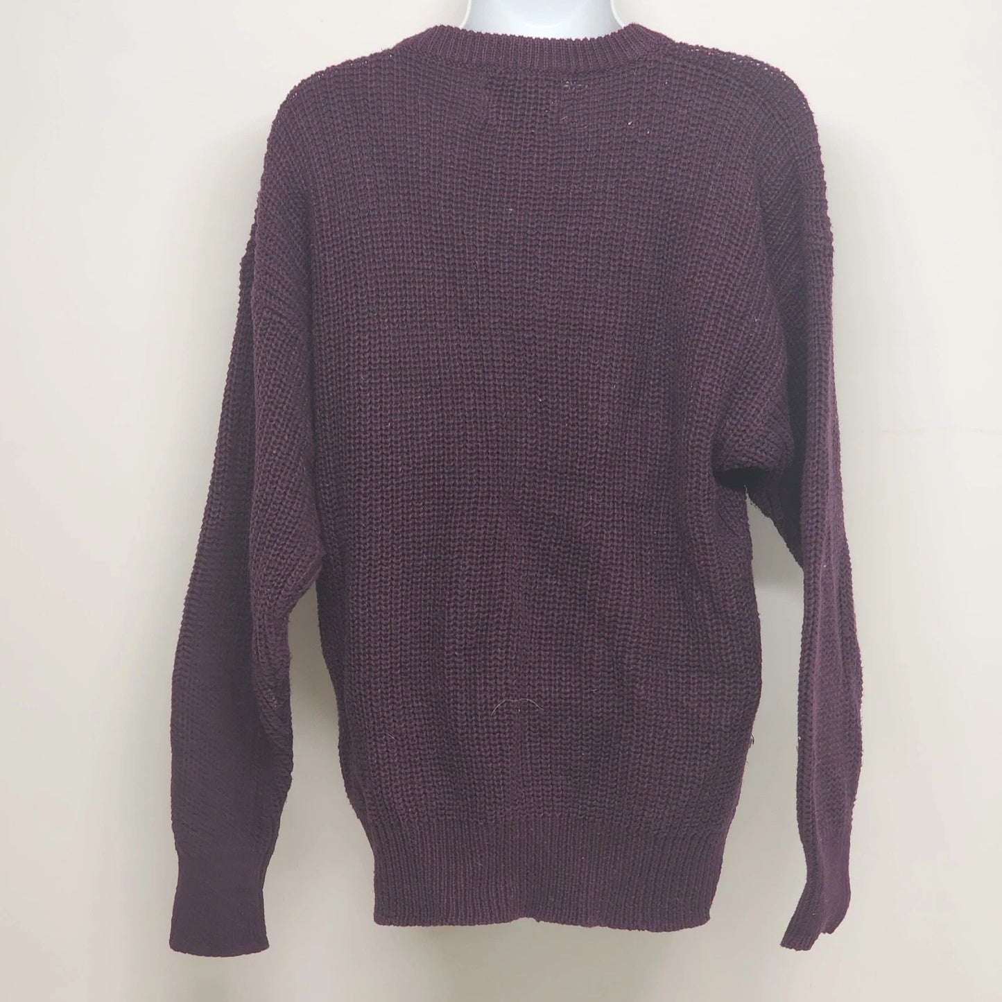 Vintage Gachet Womens Medium Geometric Knit Sweater Purple