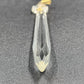 4 Icicle Spear Crystal Faceted Glass Prisms 3" L & Octagon Accent Wire Connector