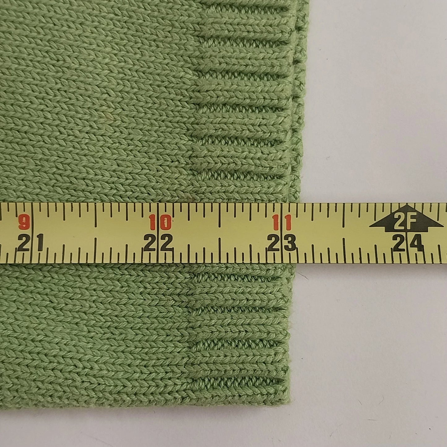Raffaello Sport Women's Cotton Cowl Neck Lime Green Pullover Sweater Size L