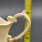 Arnart Antique Ivory Bisque Porcelain Vase Pitcher Raised Multicolor Roses 5"