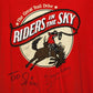 Riders in the Sky The Great Trail Drive Signed Men’s XL Red T-Shirt Cotton