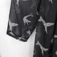 Black Rainn Sheer Kimono Cardigan Women's XL Bird Print Open Front Black White