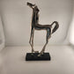Dutchman Aluminum Stallion Figurine Silver Body Black Wooden Base 1st Pose 17" H
