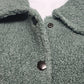 Real Comfort Sherpa Jacket Sea Green Size Small Button Up Long Sleeve Soft Cozy