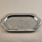 Silver Platted And Engraved Serving Tray With Handles Vintage 10" L x 6" W