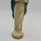 ARA 8" Madonna Virgin Mary Figurine White Plastic Blue Veil Vtg