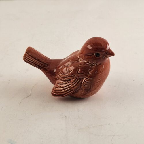 Goebel Ceramic Brown Sparrow Bird Figurine Vintage West Germany CV73