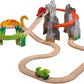 KidKraft Dino World Wooden Train Set Volcano Escape New in Box