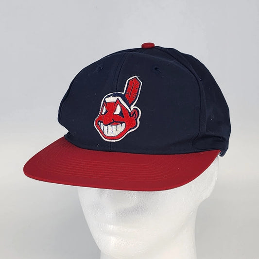 Cleveland Indians MLB Snapback Cap Blue Red Genuine Merchandise One Size Hat Vtg