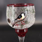 Yankee Candle Song Bird Crackle Glass Wax Burner Goblets 3 Pc Christmas Chipped