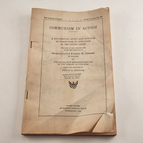 Communism In Action Booklet Documented Study And Analysis Of Communism 1946
