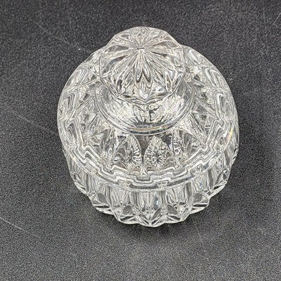 Gorham Crystal Althea Creamer & Sugar Bowl Set Elegant Cut Glass Vintage 1960s