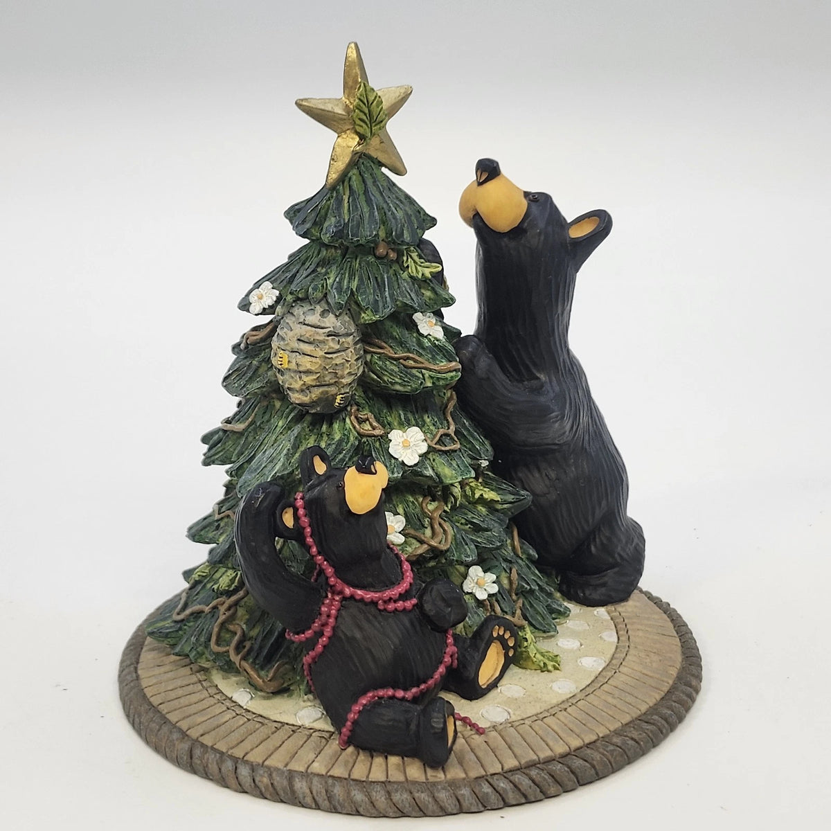 Big Sky Carvers Bearfoots Tree Trimming Jeff Fleming 2001 Ltd Figurine Vintage