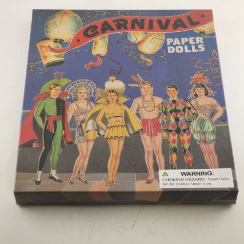 Carnival Celebration Paper Dolls Boxed Pack 2013 Cardboard Doll 6 Sheets UNCUT