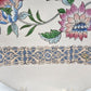 Large Embossed Platter Macau 12.5" Hand Painted Pink Blue Floral Design