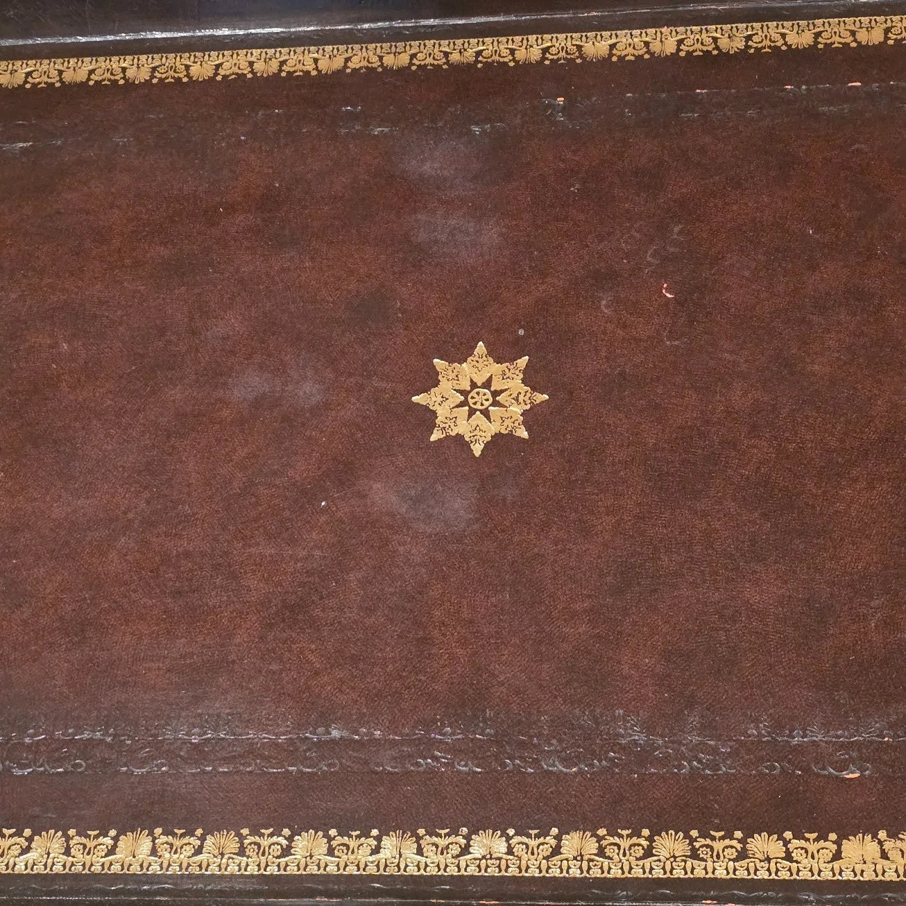 Maitland Smith Leather Tray Top Coffee Table Faux Bamboo 32x22 Philippines