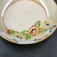 Japan Porcelain Demitasse Saucers Hand Painted Floral Orange Trim 3.25" 3pc Vtg