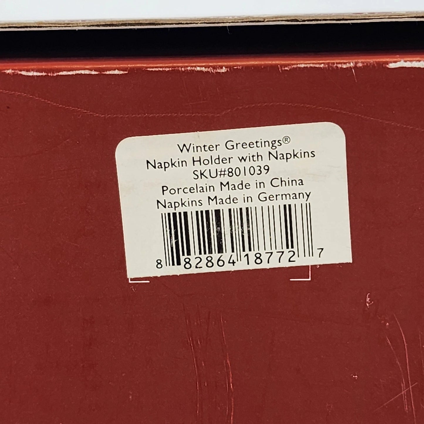 Lenox Winter Greetings Napkin Holder American Home Collection China New in Box