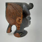 Tribal Art Sculpture Head Bust 8"x5" African Hand Carved Ebony Ironwood VTG