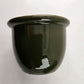 Set 6 Hall Pottery Green White Custard Cups Ramekin Dessert Restaurant