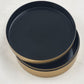 Otagiri Japan 6 Round Cherry Blossom Gold Black Lacquered Coasters 4”