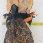 Spanish Catalonia Souvenir Doll Traditional Mantilla Lace Senyera Sash 13" Vtg