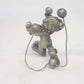 Rawcliffe Pewter Juggling Clown Figurine P Davis Wire Balls Silver Gray 1979 Vtg