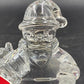 Baccarat France Stunning Clear Glass Crystal Santa Claus with Gift Figurine 4"