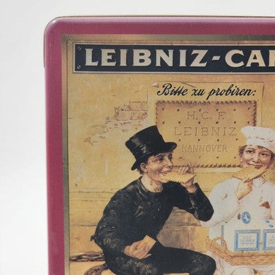 Leibniz-Cakes Tin Empty Sign Chimney Sweep & Baker “Bitte zu probieren” Germany