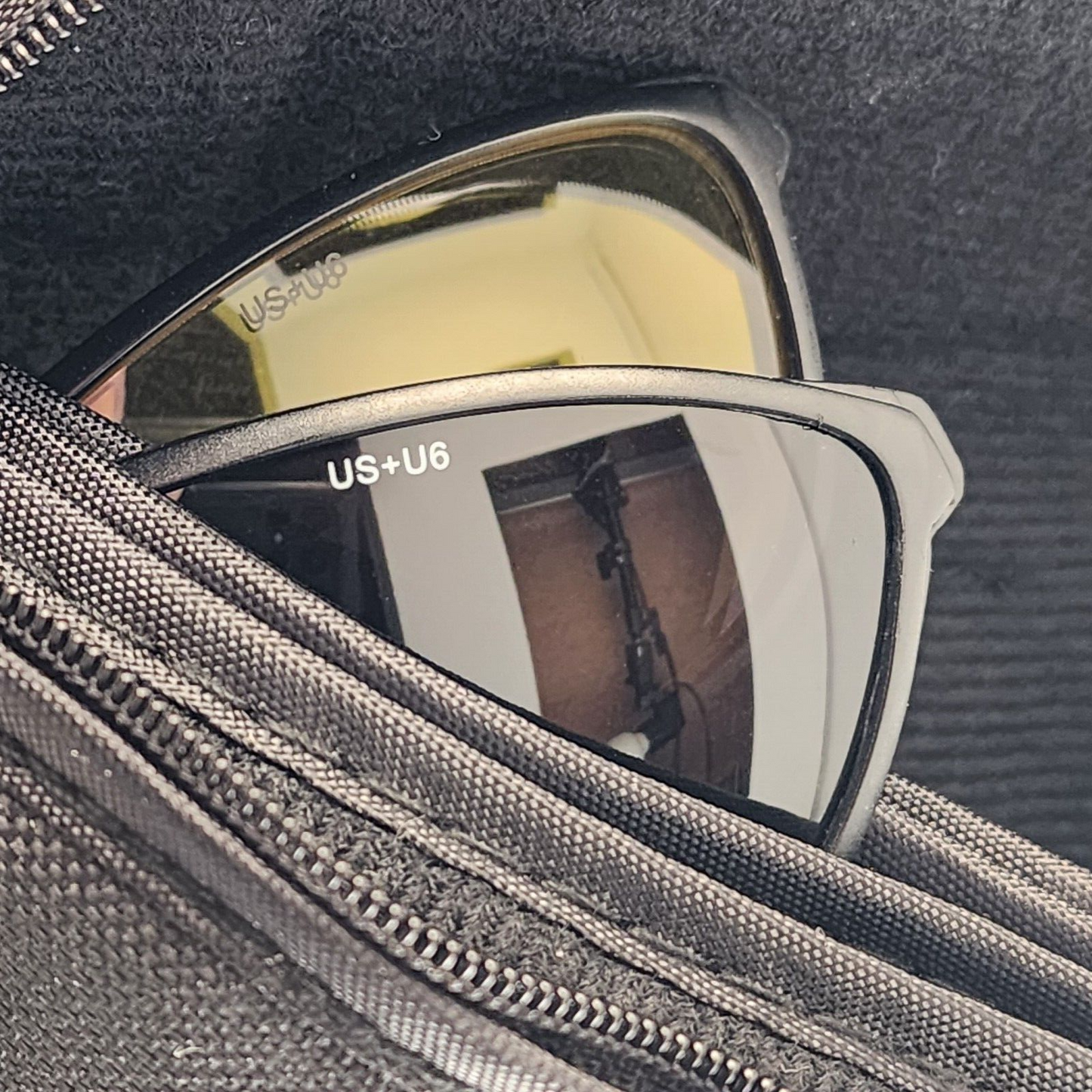 Versio DX Vintage US Safety Glasses Clear Amber Smoke Lenses with Case