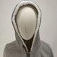 AQ Sport Gray Hooded Zipper Jacket Sweatshirt Size M Long Sleeve Ribbed Cuffs