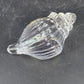 Clear Art Glass Conch Shell Paperweight Hand Blown Nautical Murano Style Decor