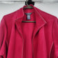 Koret Women's Large Red Fleece Jacket Full Zip Pockets Polyester Macau Vintage