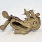 Studio Pottery Giraffe Pair Figurine Brown Speckled 4" Artist Marked