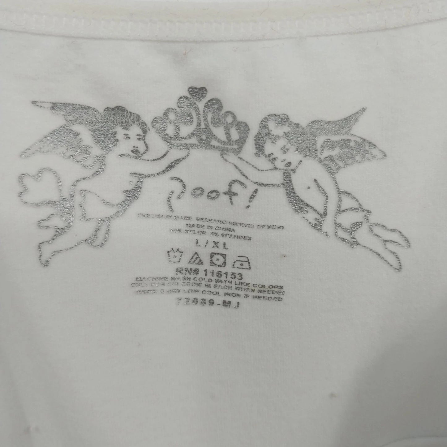 Poof Camisole Tank Top Lot 2 Spaghetti Strap Size L /XL White Sage Green China